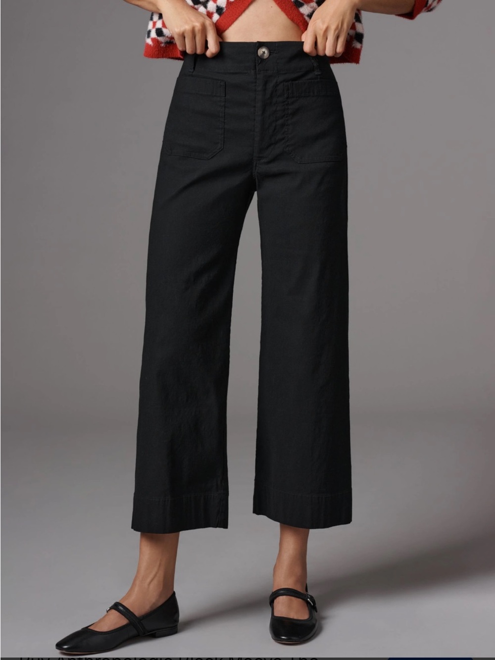 Anthropologie Maeve The Colette Wide Leg High Rise Pants Linen Blend